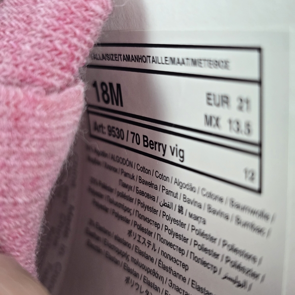 Mayoral, Baby Knit Heart Tights, Art. 9530 – 18M, Berry Pink, BNWT - Picture 5 of 9